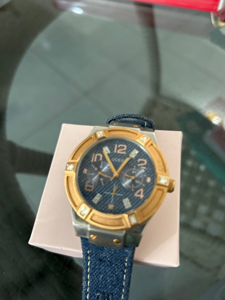 Guess W0289L1 denim watch Men s Fashion Watches Accessories