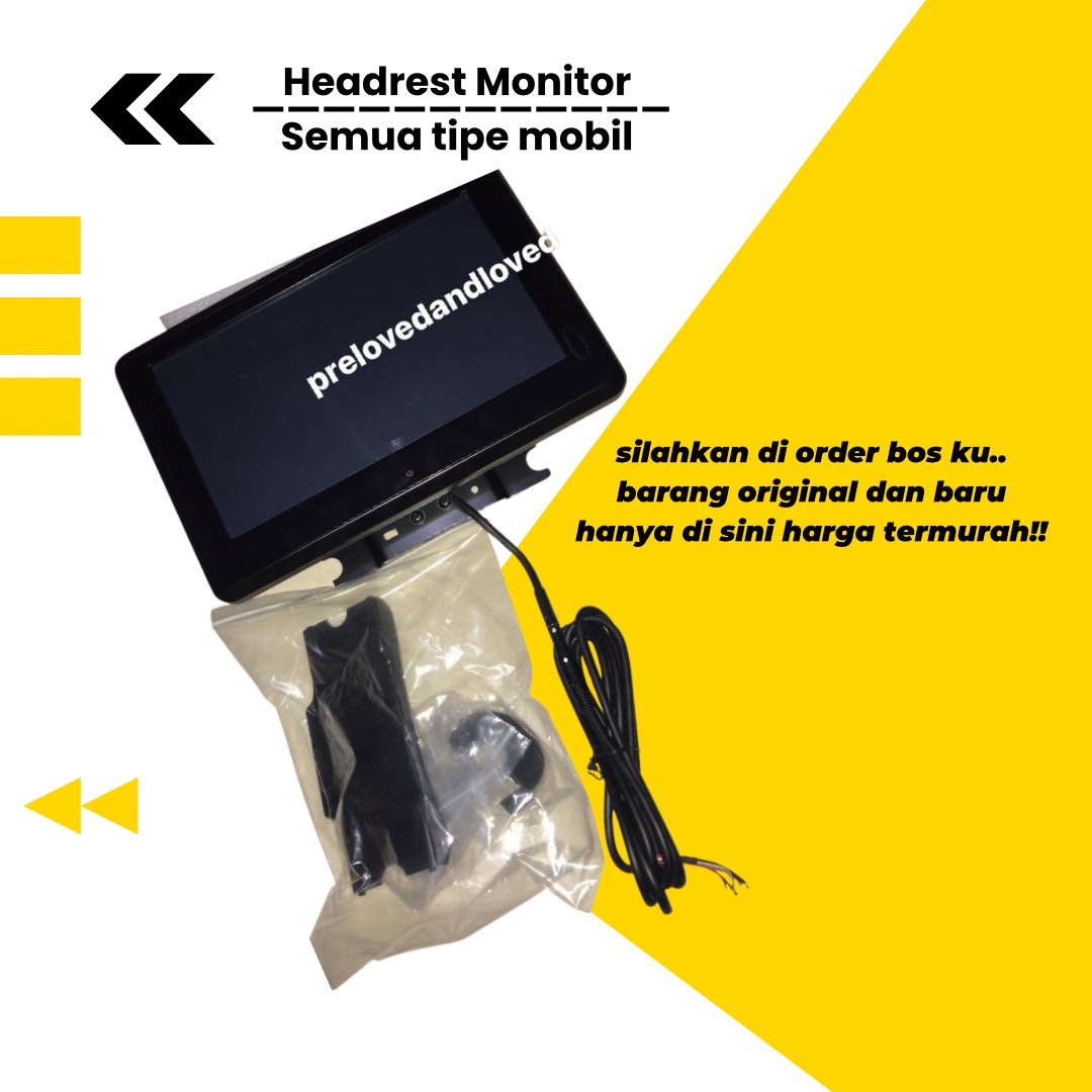 Headrest monitor semua tipe mobil on Carousell