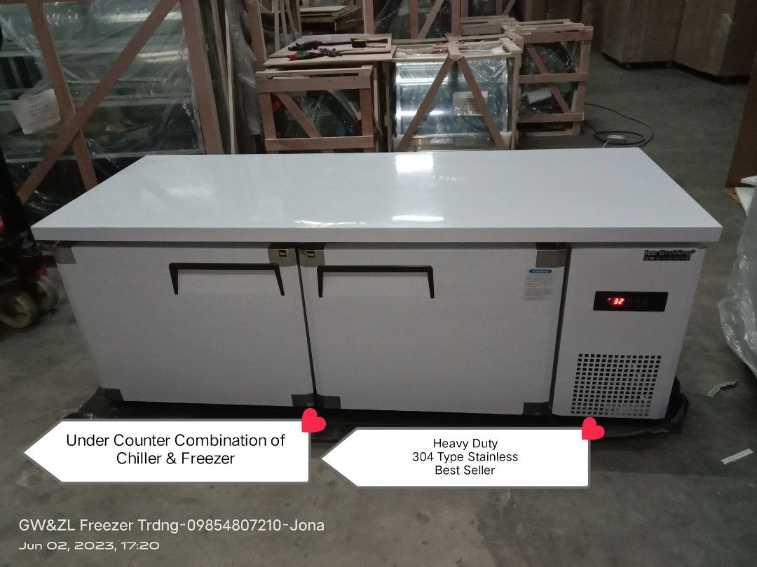 Heavy Duty Stainless Under Counter Combination of Chiller and Freezer