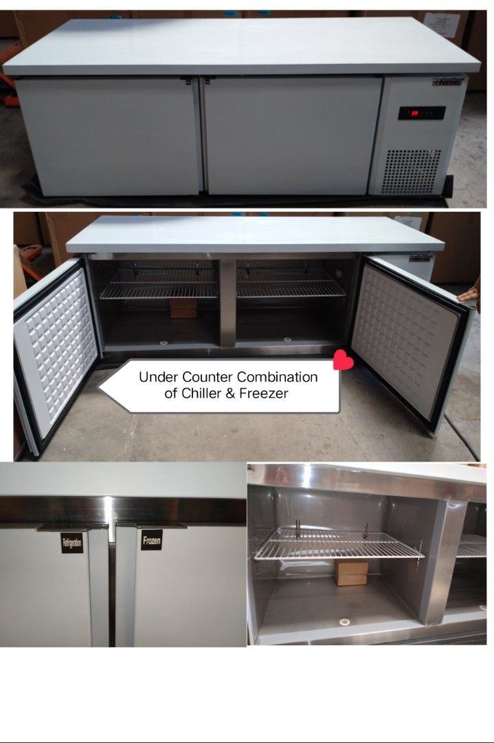 Heavy Duty Stainless Under Counter Combination of Chiller and Freezer