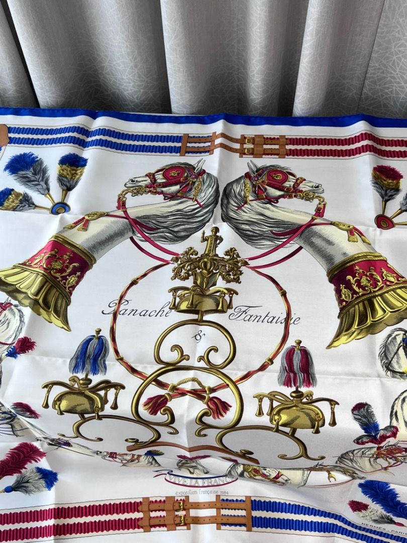 Vintage Hermes Silk Scarf , Panache Fantasie – modesandmore