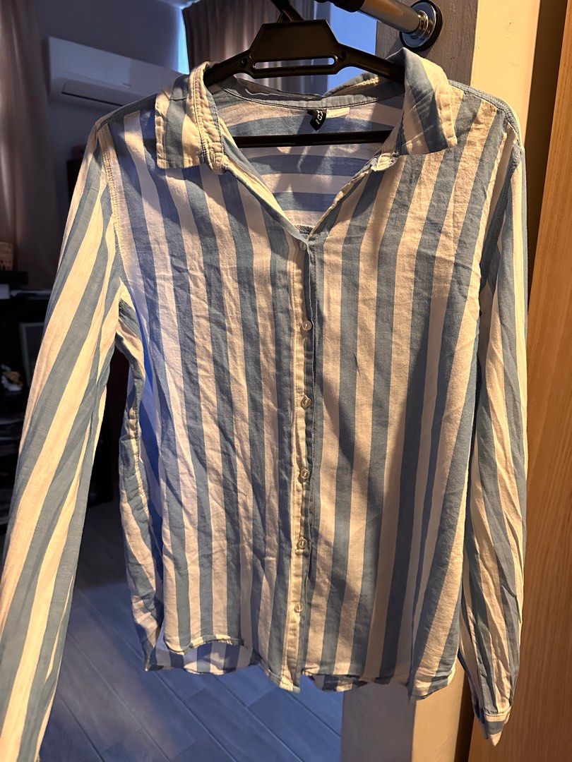 H M 2 Stripes Shirts 2 shirts for one price Women s Fashion