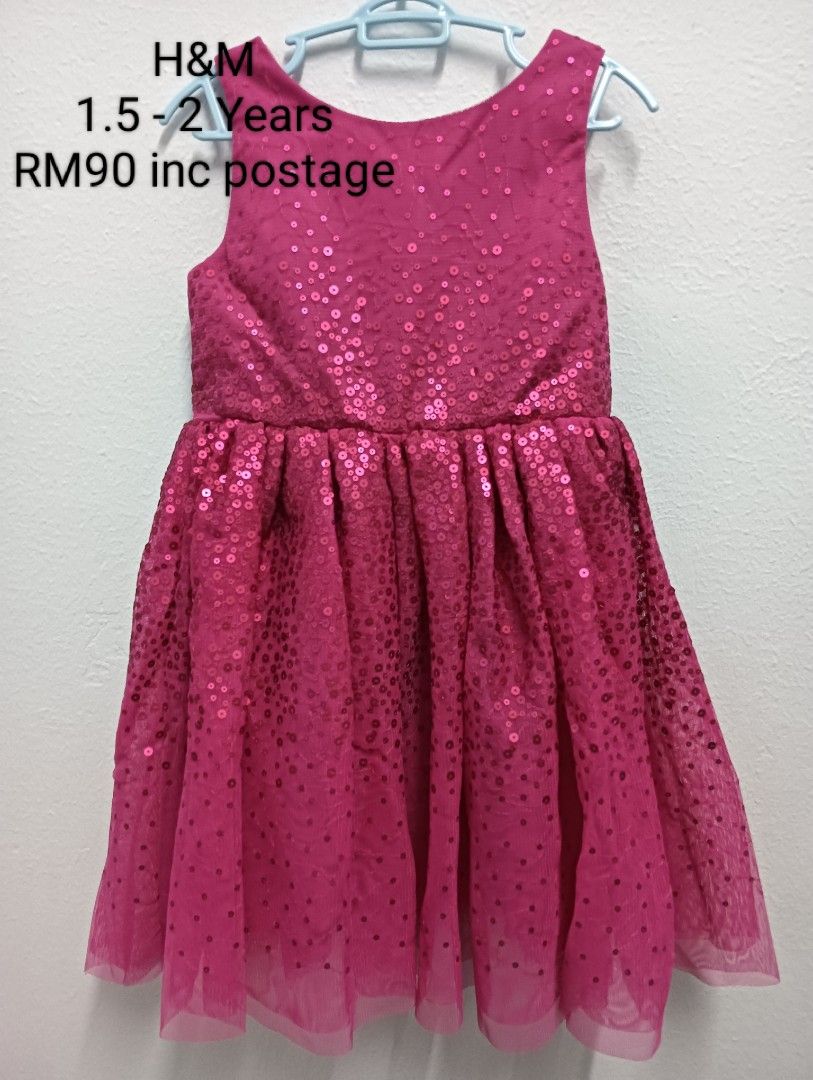 H M Fuchsia Girl Dress Babies Kids Babies Kids Fashion on Carousell