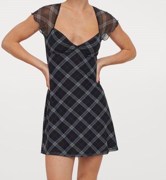 H and hotsell m checked dress