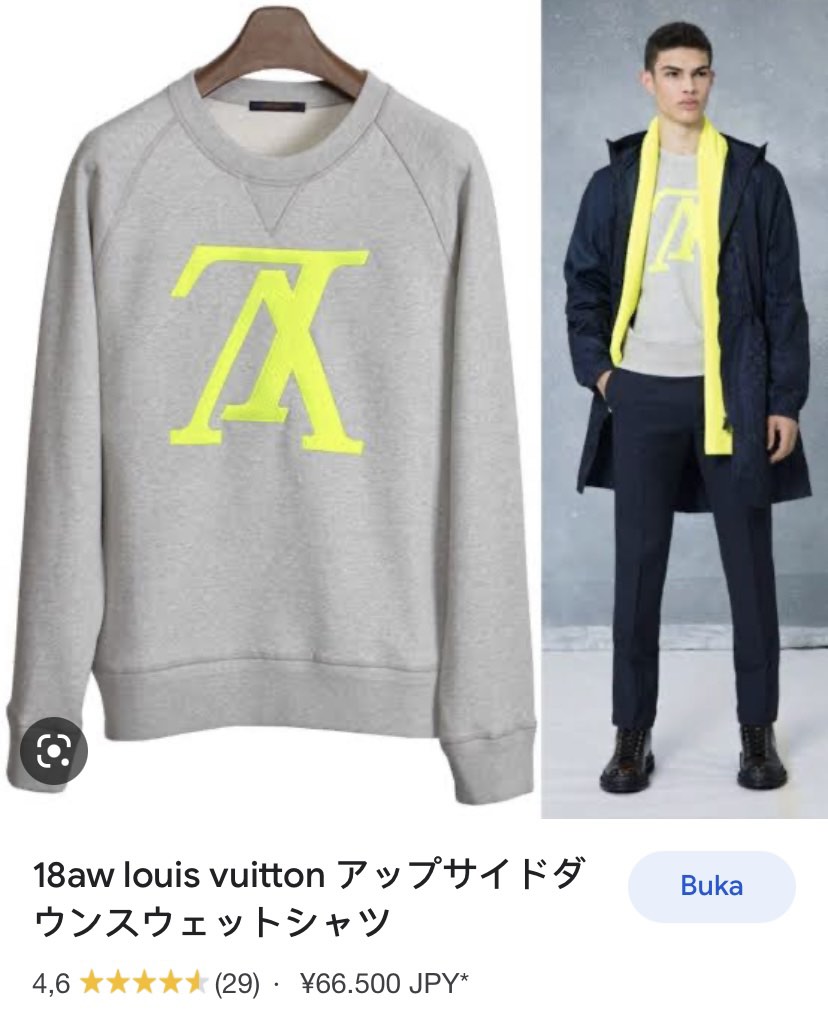 Hoodie Louis Vuitton Upside Down Logo Fesyen Pria Pakaian