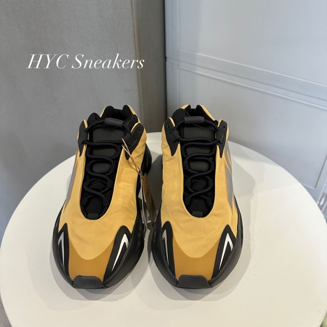 HYC] 全新現貨Adidas Yeezy Boost 700 MNVN Honey Flux US9 GZ0717 裸鞋, 他的時尚, 鞋,  運動鞋在旋轉拍賣