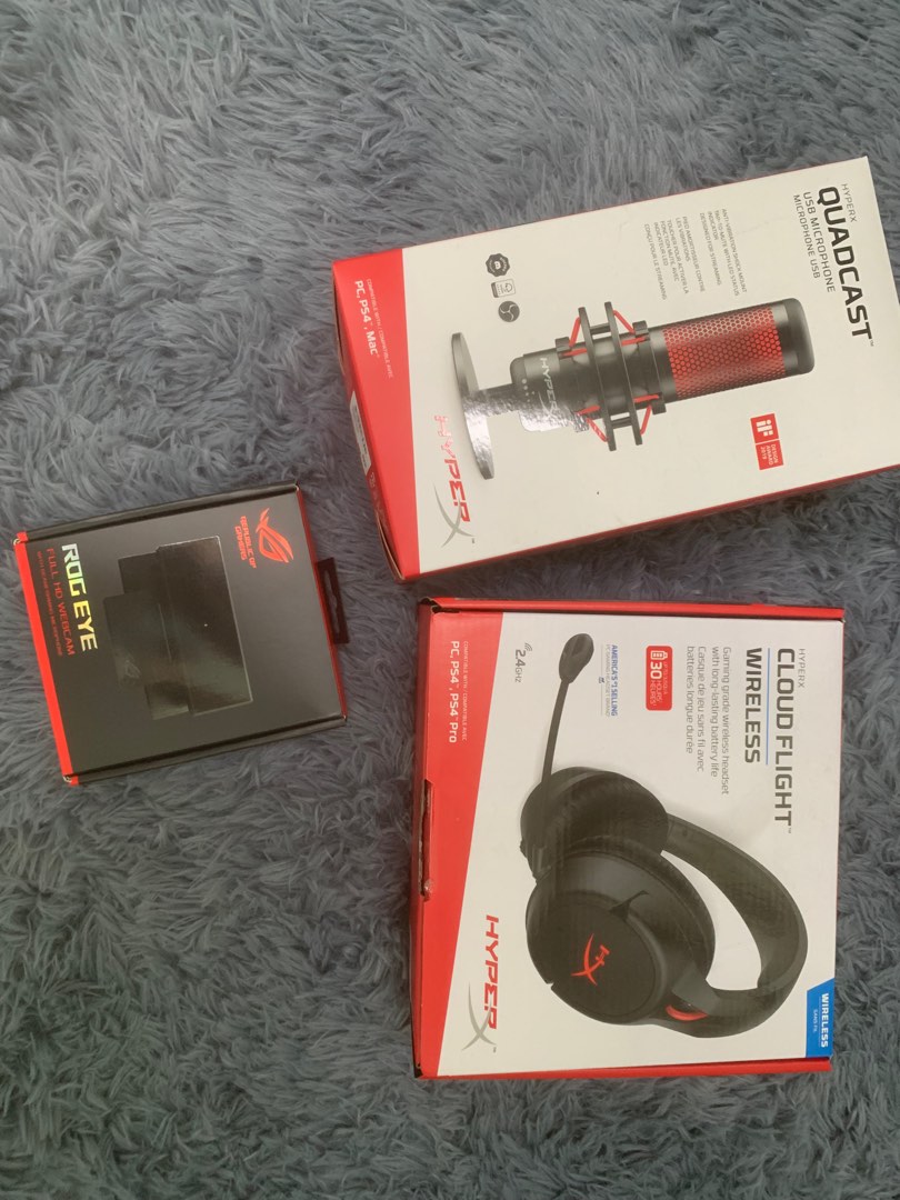 HyperX headphones, Microphone, ROG eye, Computers & Tech, Laptops