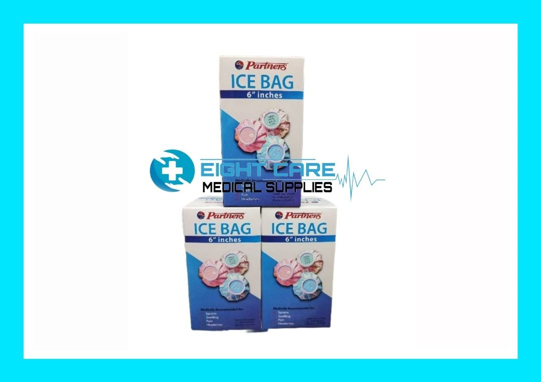 Ice bag 6inches and 9inches (Category: Medical Supplies & Tools) located in Manila. Submitted by 888.eightcaremed (Listing ID 1237404337, Image 2). Description: Ice Bag Partners 6inches *1 piece 75PhP Ice Bag Partners 9inches *1piece ₱120 Ice and cold packs can relieve pain, swelling, and inflammation from injuries and other conditions, such as arthritis..