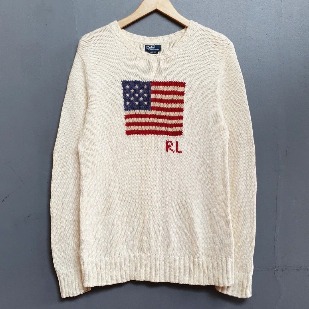 (NEGO!) ICONIC FLAG SWEATER BY POLO RALPH LAUREN on Carousell