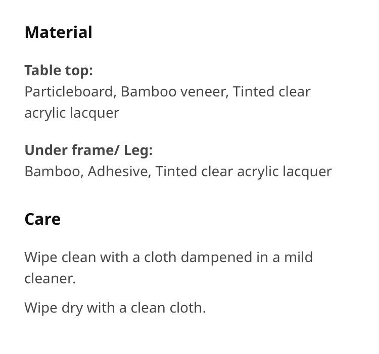 IKEA Bamboo Table (Voxlov), Furniture & Home Living, Furniture, Tables