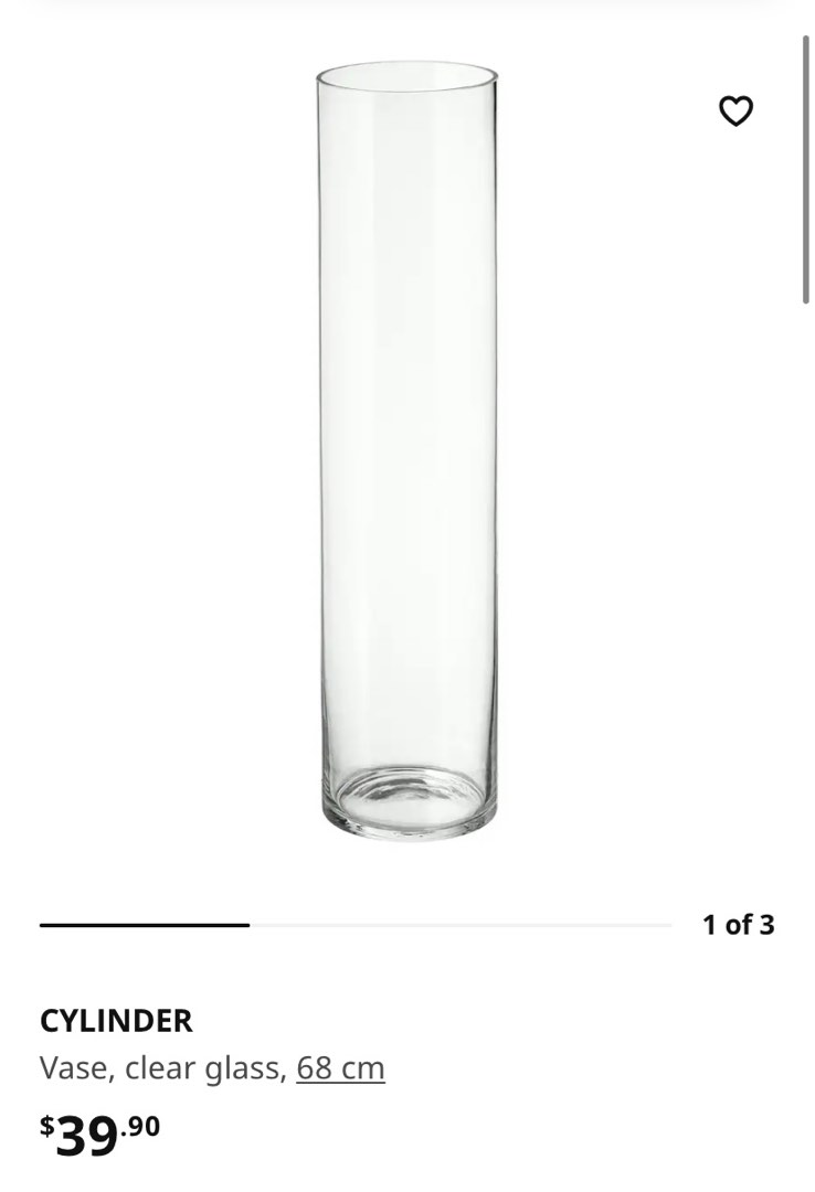 Ikea Cylinder Vase, Furniture & Home Living, Home Decor, Vases