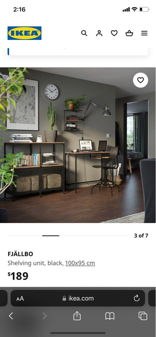 Ikea Fjällbo shelving unit/TV console for rustic/industrial look