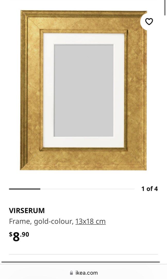 Ikea Gold Frame, Furniture & Home Living, Home Decor, Frames & Pictures