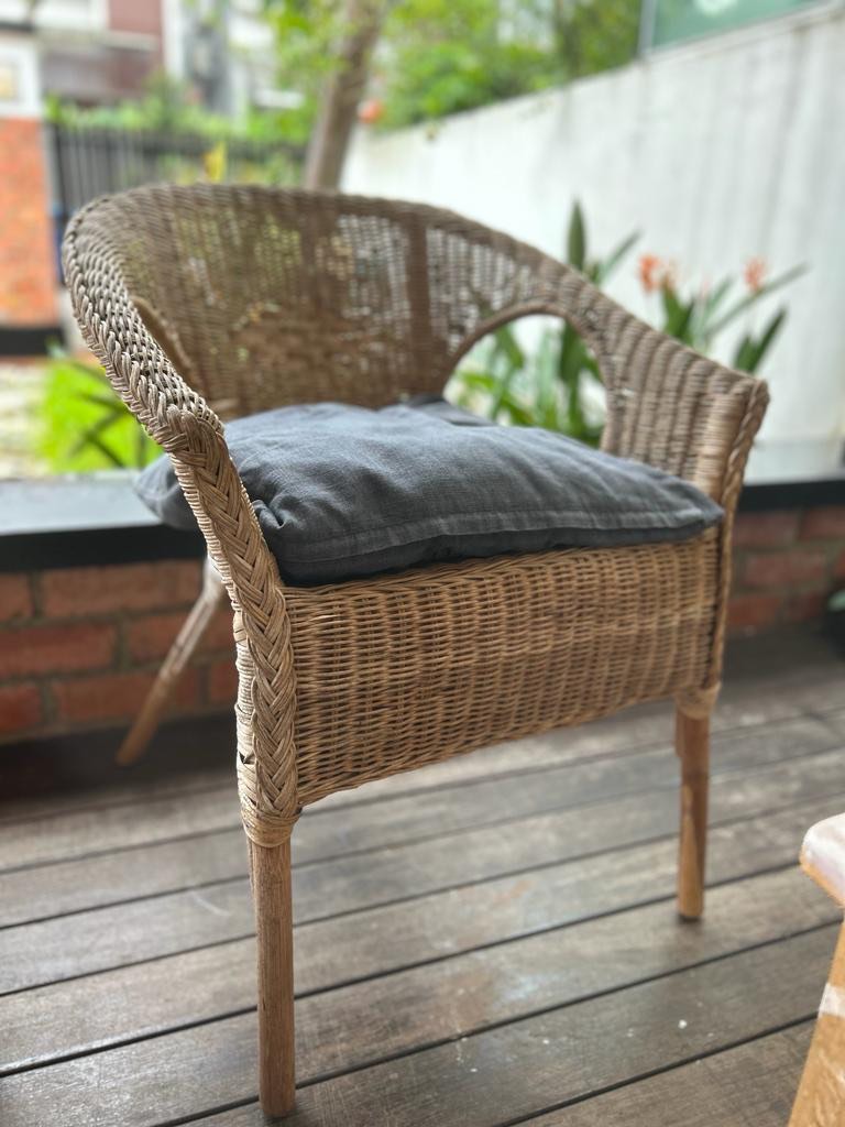 IKEA outdoor chair with pillow, Furniture & Home Living, Outdoor