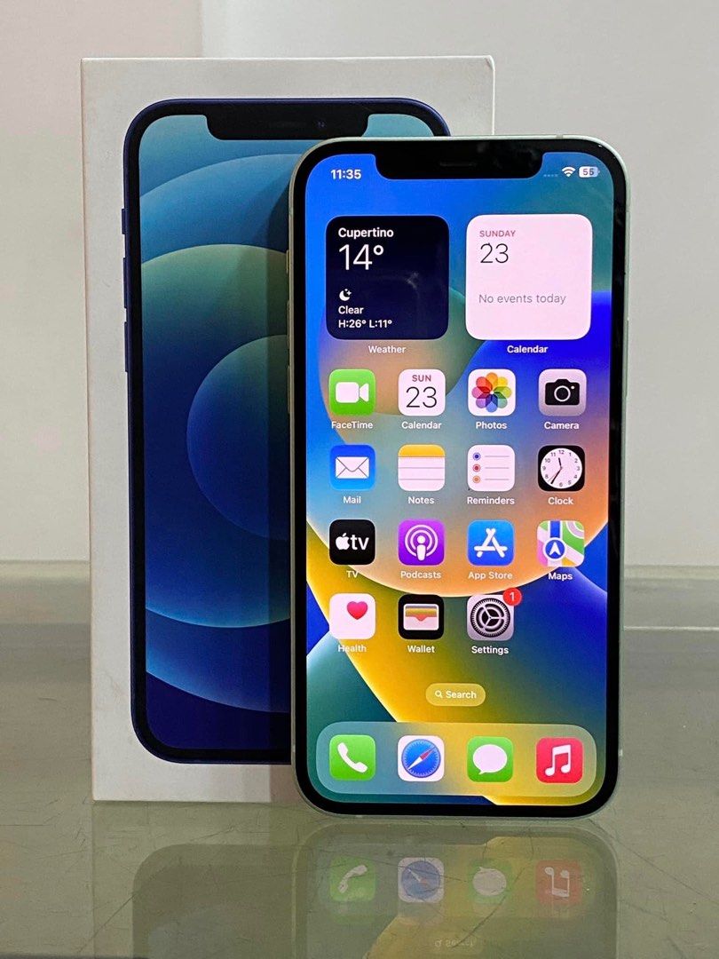 iPhone 12 128gb (Category: iPhone 12 Series) located in Manila. Submitted by TekiCashGadgetsph (Listing ID 1237510285, Image 2). Description: (FU) Openline any sim work - Orig IPhone not fake 2ndhand (slightly used) Good as new not abused! Presentable •Original Lcd • no issue hidden issues • no apple id / iCloud id • Good batthealth • Good cam front/back • Good Performance • Good face id • Good use / plug & play ! • True-tone working • No lags re