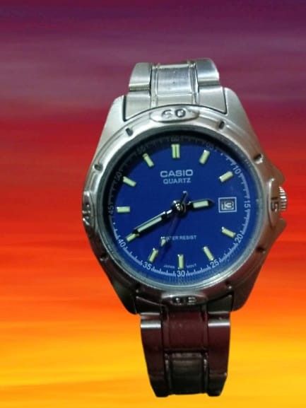 JAM TANGAN WANITA CASIO ORIGINAL LTP-1244 Blue Dial