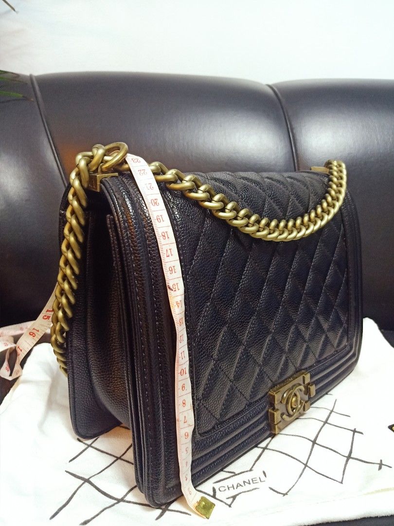 Japan Preloved Chanel Leboy (Category: Luxury Bags & Wallets) located in Cebu City. Submitted by day.98 (Listing ID 1237480256, Image 3). Description: selected from japan surplus caviar leather with holo stciker 30cm no flaws.