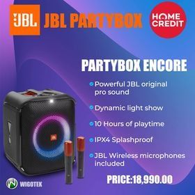 JBL PARTYBOX ENCORE WITH FREE 2 WIRELESS MICROPHONE