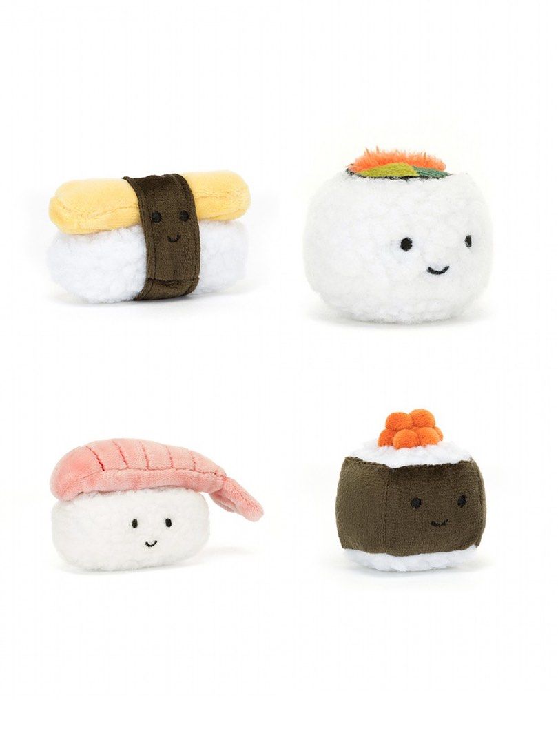Jellycat Sassy Sushi Egg Hosomaki Nigiri Uramaki Stuffed Soft Plush Toy BNWT Cute Plushie Hobbies Toys Toys Games on Carousell