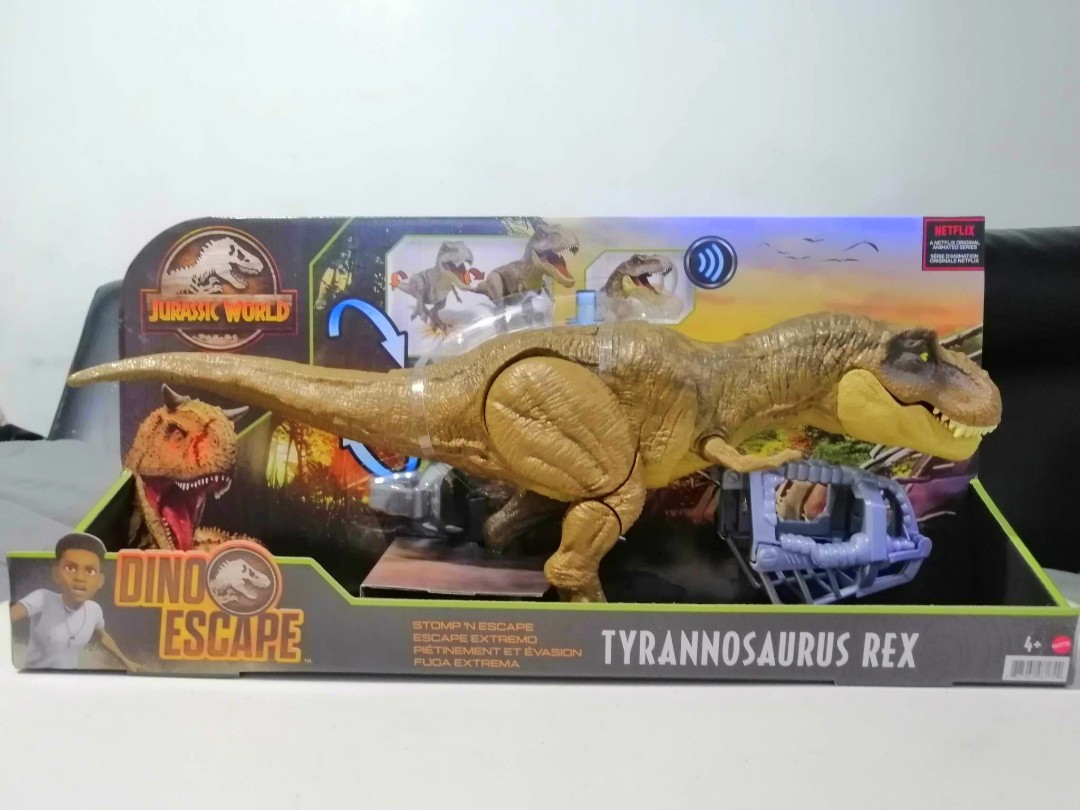 Jurassic World: Camp Cretaceous Stomp 'n Escape Tyrannosaurus Rex Action  Figure, Stomping T-Rex Toy