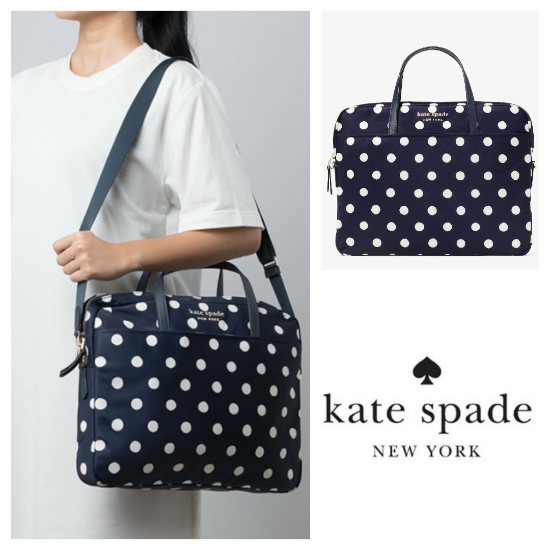 Kate spade polka dot laptop bag best sale