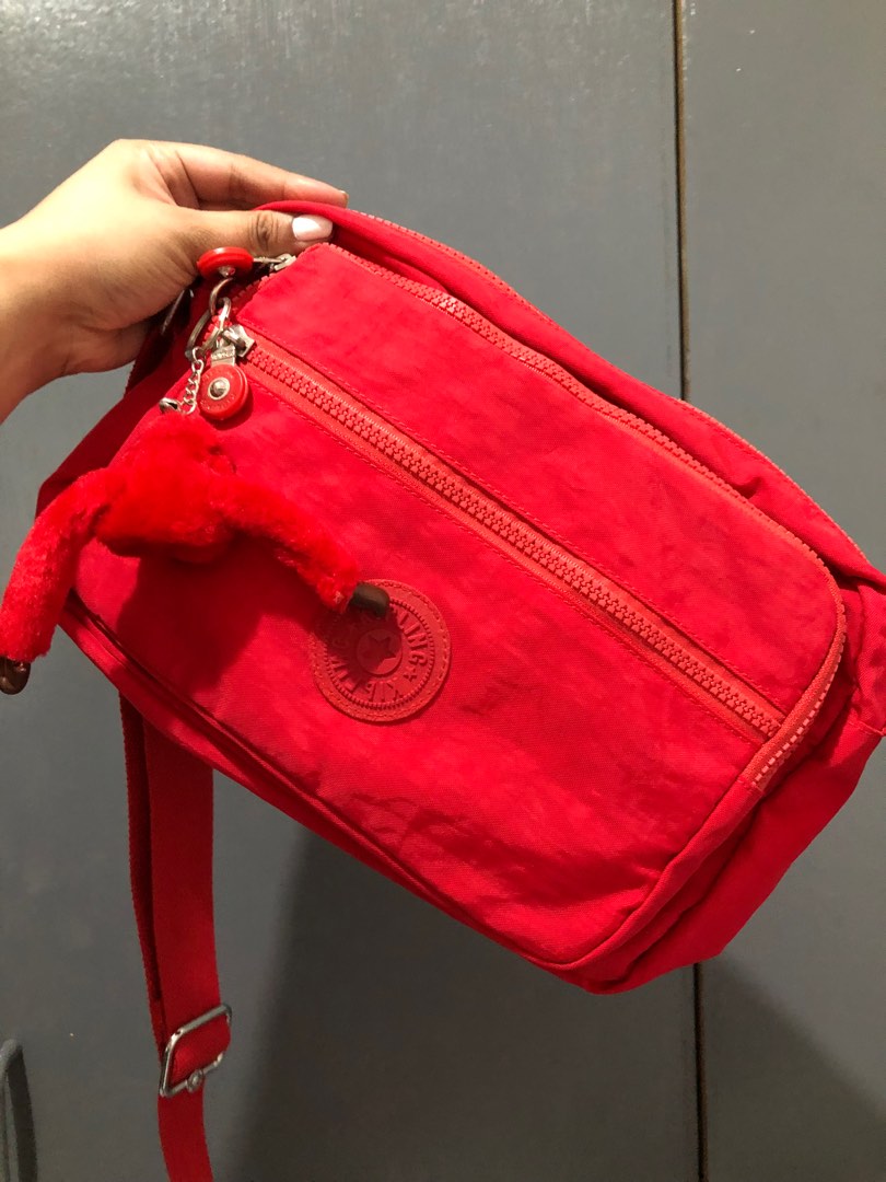 Kipling red cheap cross body bag