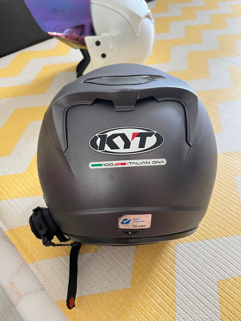 KYT helmet Size L with Sena Spider ST1, Motorcycles, Motorcycle Apparel