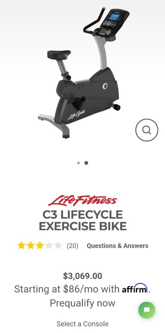 c3 lifecycle exercise bike
