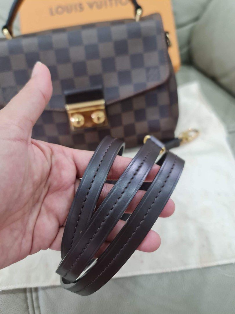 Louis Vuitton Damier Ebene Croisette Chain Wallet, Louis Vuitton Handbags