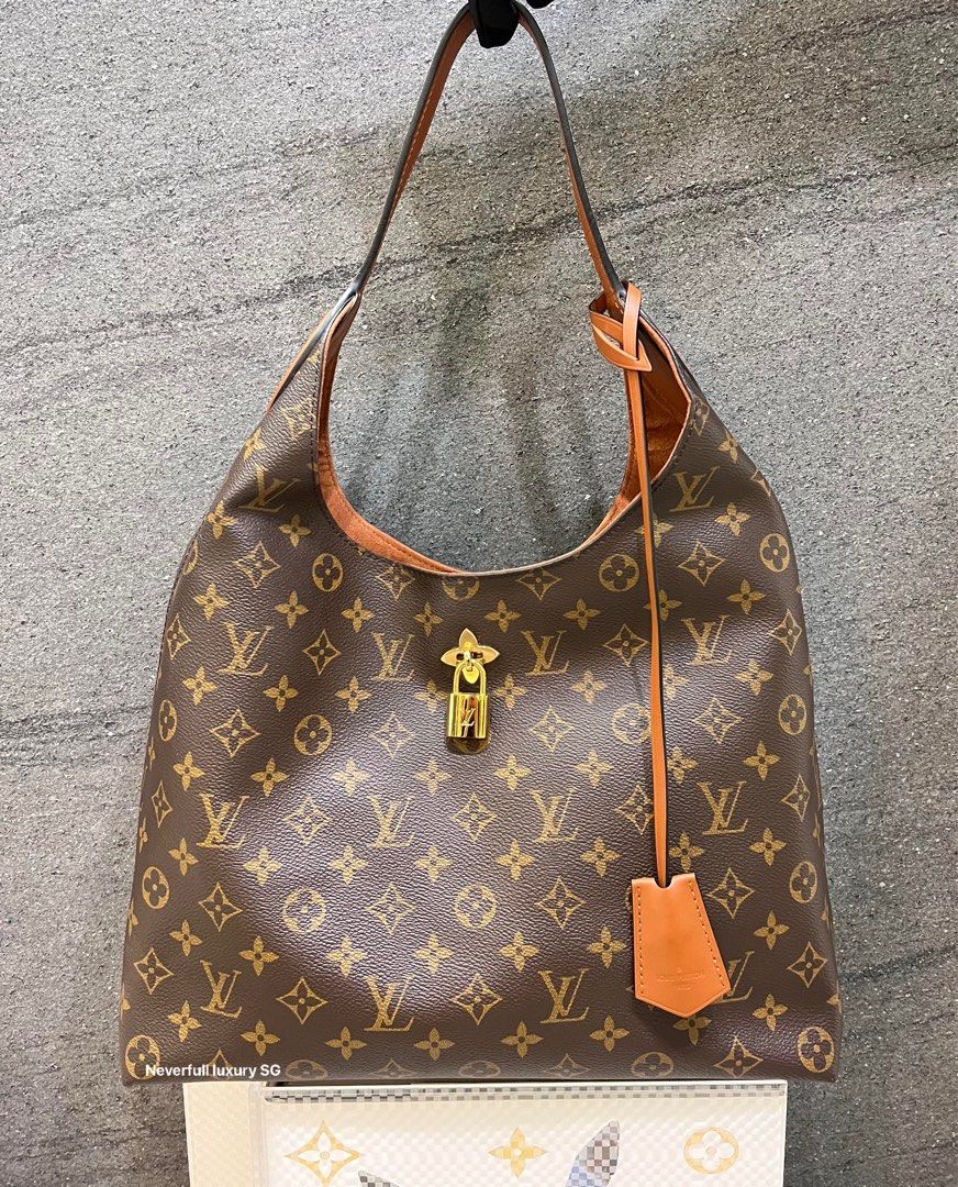 Louis Vuitton Hobo Flower Monogram Noir Black in Coated Canvas