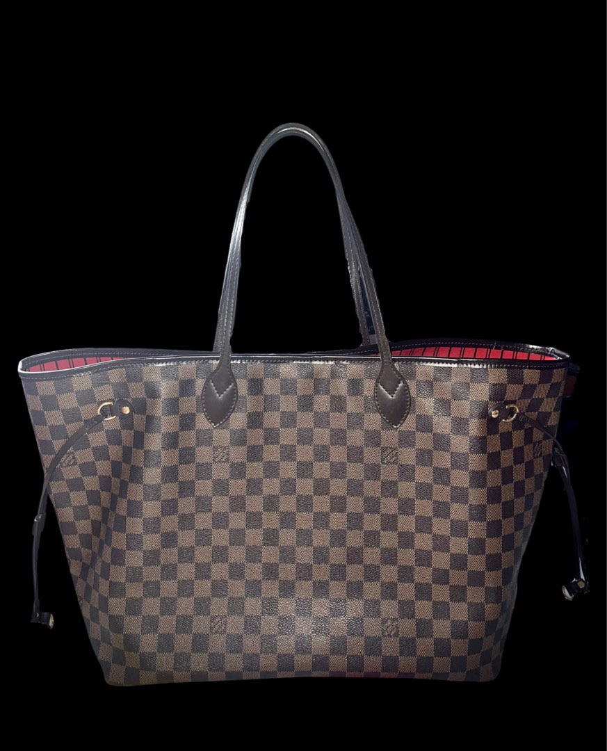 Louis Vuitton Neverfull Damier Ebene MM Cerise Lining - US