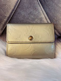 Louis Vuitton Koala Trifold Monogram Vernis Patent Leather Perle Wallet  Purse