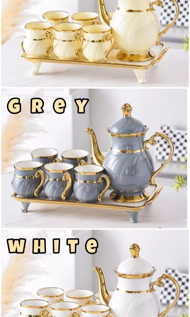 Luxury Tea Set 8 In 1, Furniture & Home Living, Kitchenware & Tableware
