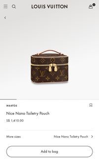 Buy Pre-Owned LOUIS VUITTON Nice Toiletry Bag Nano Monogram Canvas