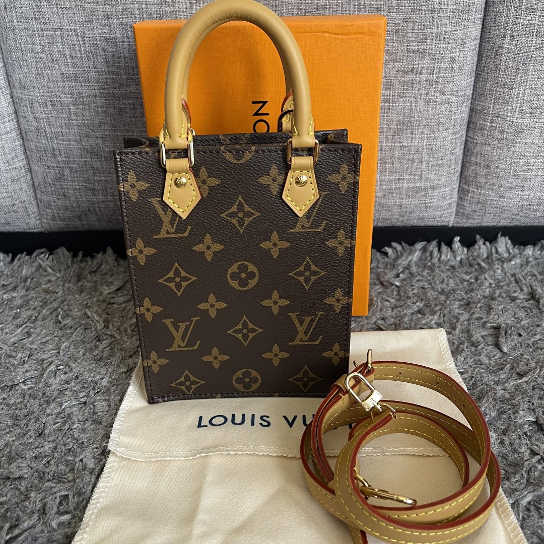 Authentic Louis Vuitton Petit Sac Plat (aka LV mini tote), Women's Fashion,  Bags & Wallets, Purses & Pouches on Carousell