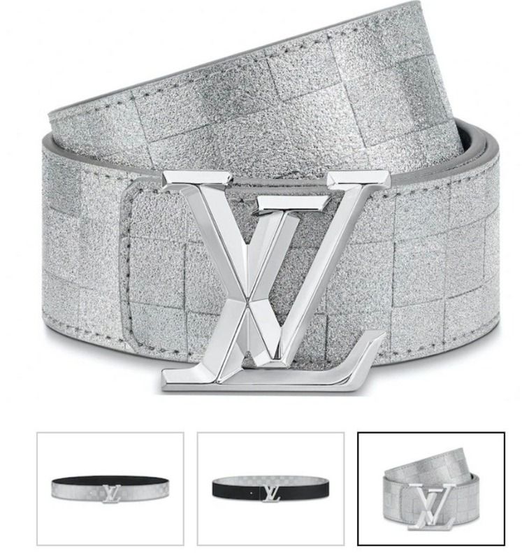 Louis Vuitton Men's Anthracite Reversible LV Pyramide 40 MM Belt