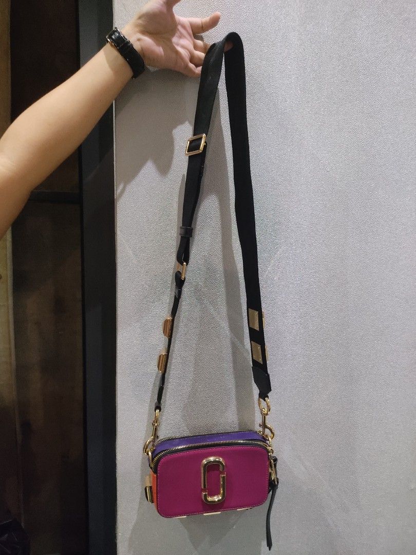 The Snapshot Leather Camera Bag in Purple - Marc Jacobs