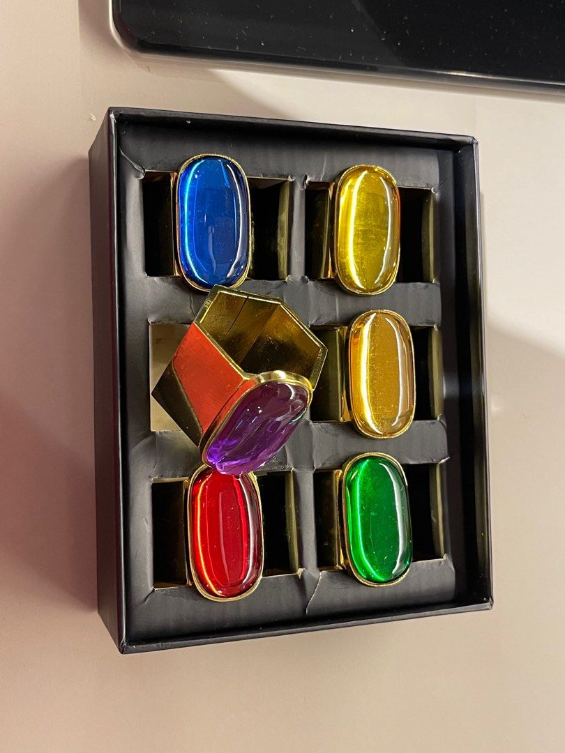 Marvel infinity stone cheap ring set