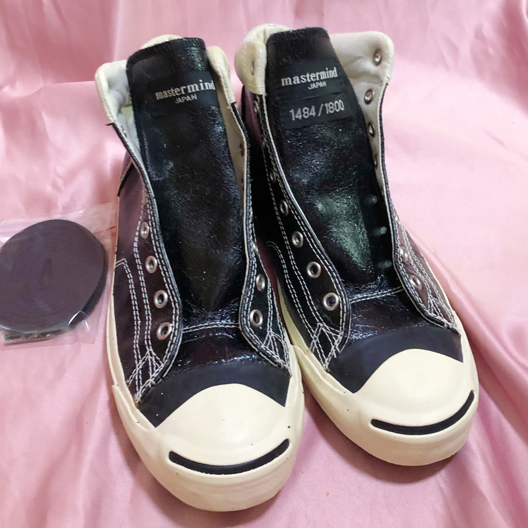 mastermind JAPAN x CONVERSE 🔮 (Us 9.5)潮人黑白皮鞋休閒鞋black