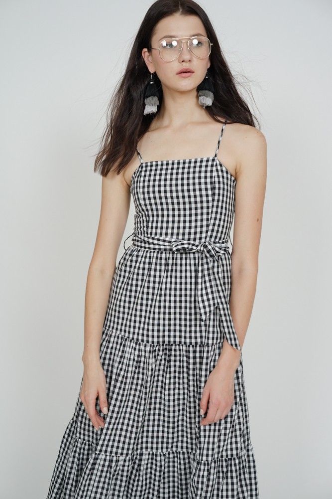Maxi gingham deals dress