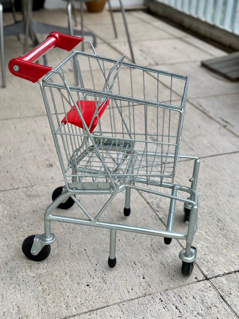 Melissa & Doug Toy Shopping Cart - Sturdy Metal Frame With Doll Seat & Smooth Rolling Wheels