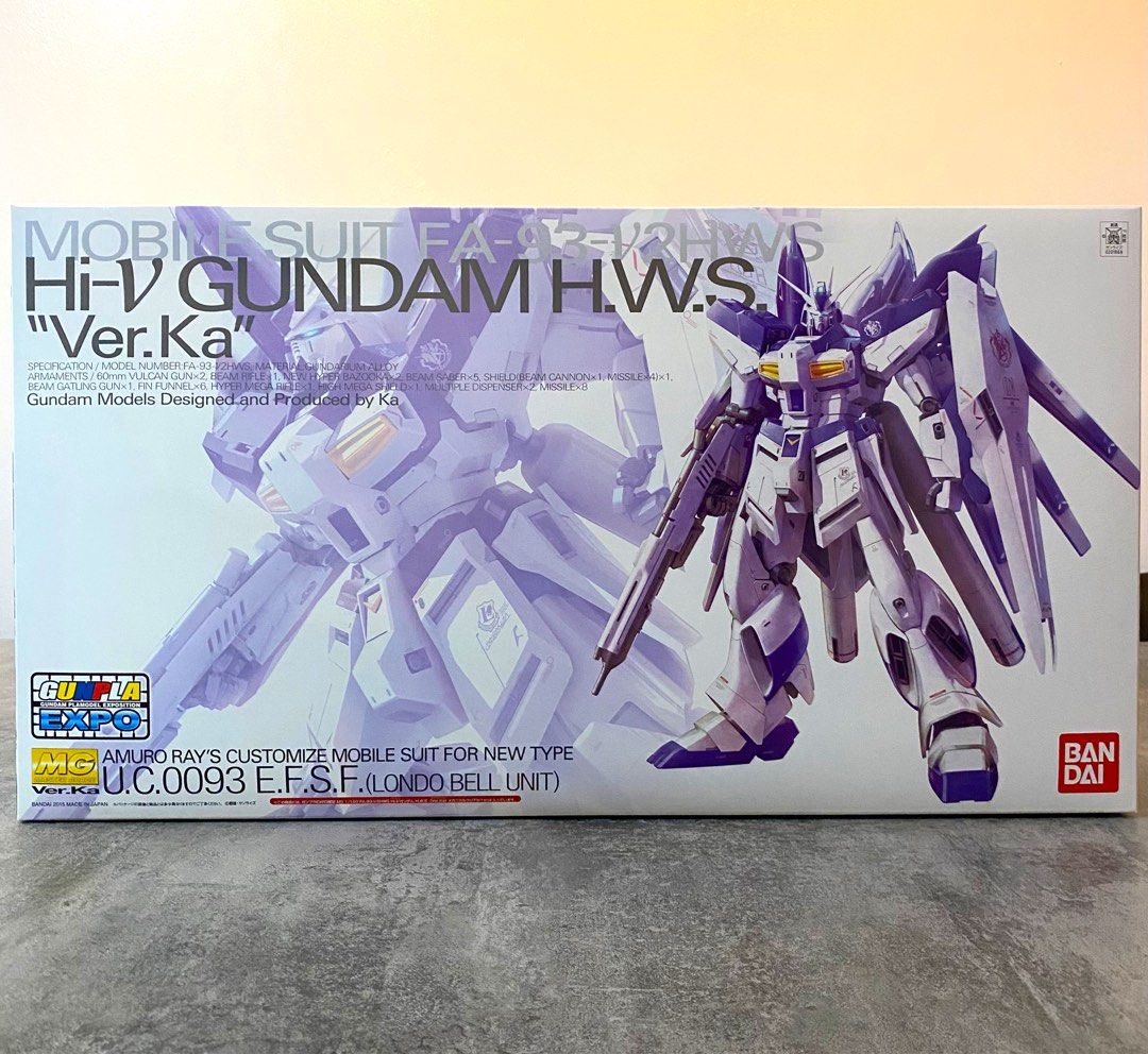 MG 1/100 Hi-V Gundam HWS Verka Expo Clear, Hobbies & Toys, Toys & Games ...