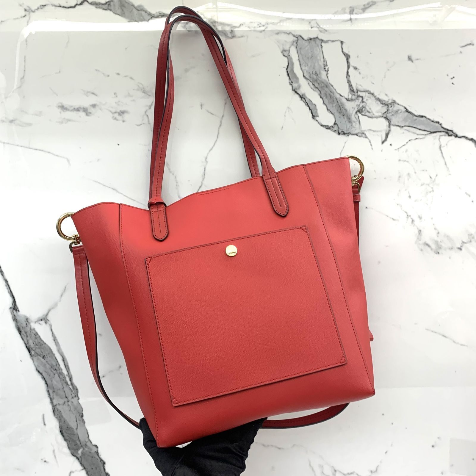 Red leather michael new arrivals kors bag