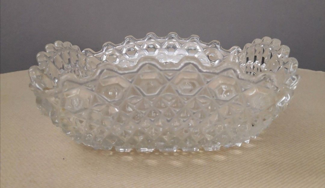 Molded glass bowl, Furniture & Home Living, Home Decor, Vases