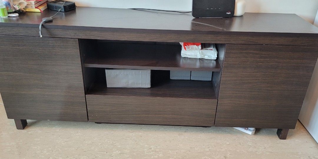 Moving sale dining table, freezer, malm table, TV console, Furniture & Home Living, Furniture