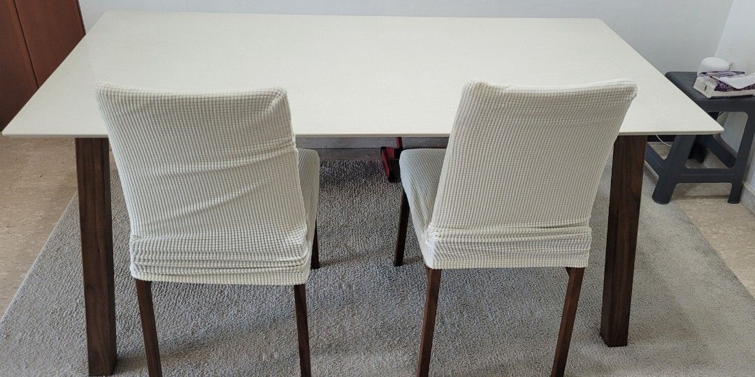 Moving sale dining table, freezer, malm table, TV console, Furniture & Home Living, Furniture