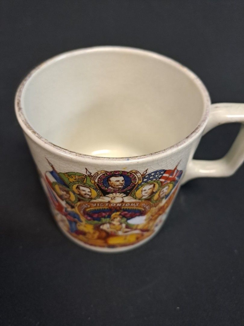 Rare Allies Victory Mug from WW1. Featuring a central image of ...