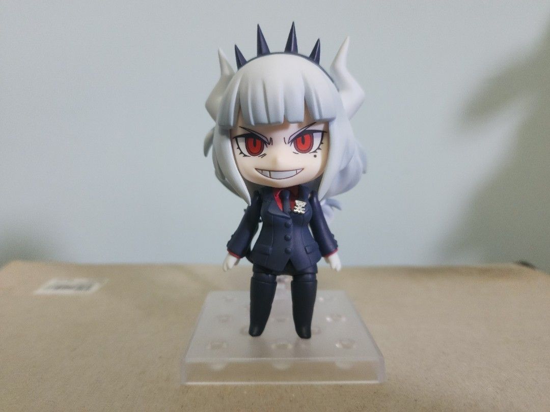 Nendroid Helltaker Lucifer (Category: Toy Figures) located in Singapore. Submitted by kefdebef (Listing ID 1237409855, Image 2). Description: Nendroid of Lucifer from Helltaker Full box set, no missing pieces Note: hand to hold pancake is broken.