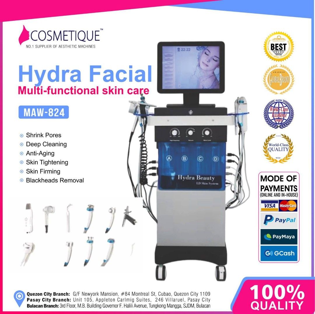 New 8 in 1 Hydra Facial Machine With Training, Beauty & Personal Care