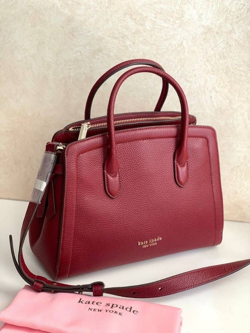  Kate Spade New York Knott Medium Satchel Autumnal Red